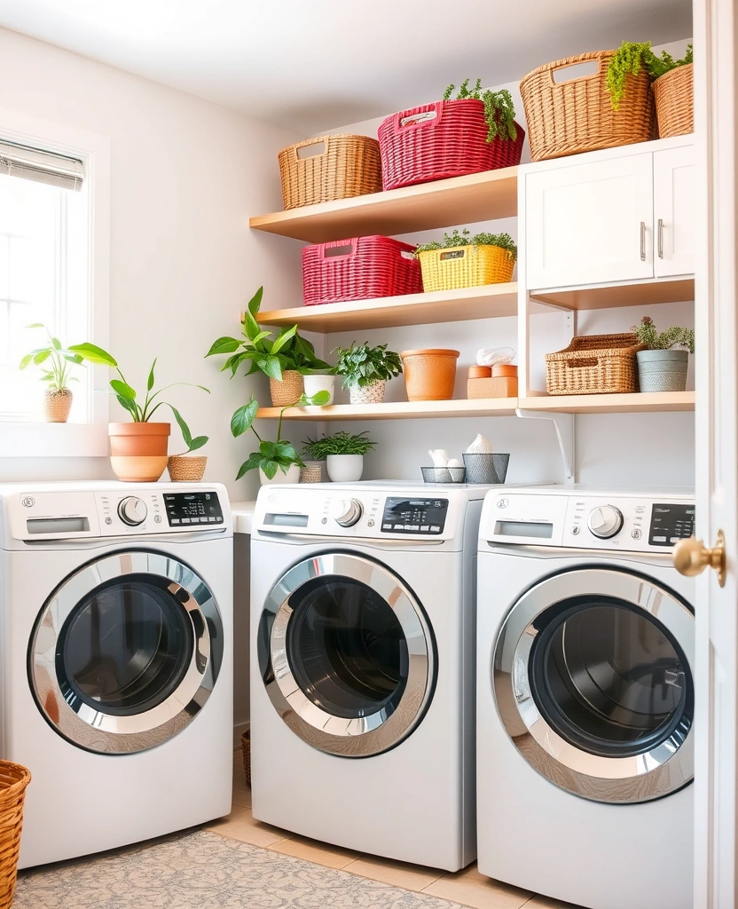 27 Mudroom Laundry Room Ideas That Will Transform Your Space (You Won't Believe #15!) - 24. Open Shelving Displays