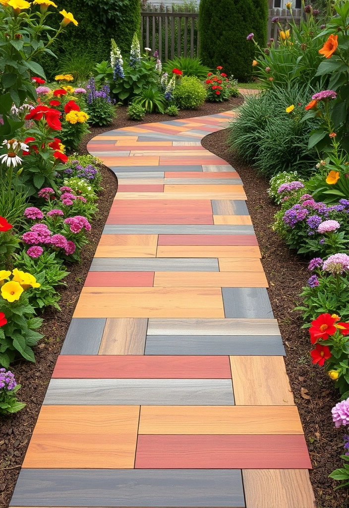 28 Cheap Walkway Ideas DIY That Will Transform Your Garden on a Budget! - 19. Laminate Flooring Walkway