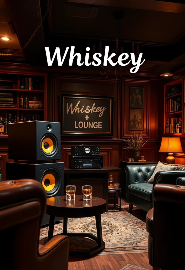 25 Cozy Whiskey Lounge Ideas That'll Turn Your Living Room into a Luxurious Retreat! - 13. Soft Acoustic Music