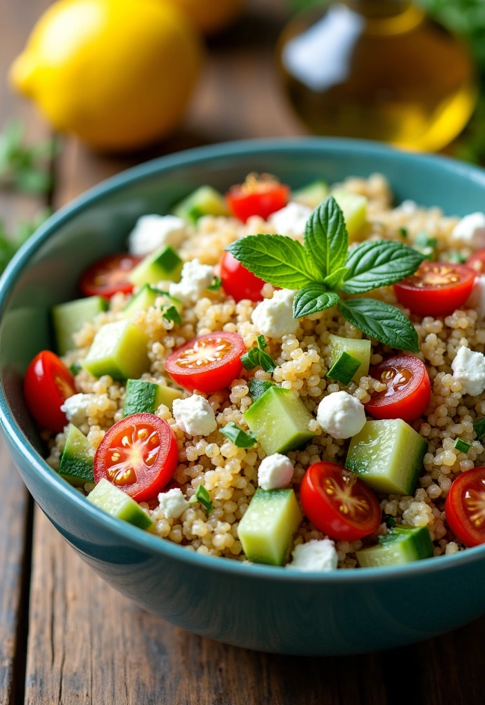 20 Super Easy Dinners with 5 Ingredients or Less (You Won't Believe #12!) - 11. Mediterranean Quinoa Salad