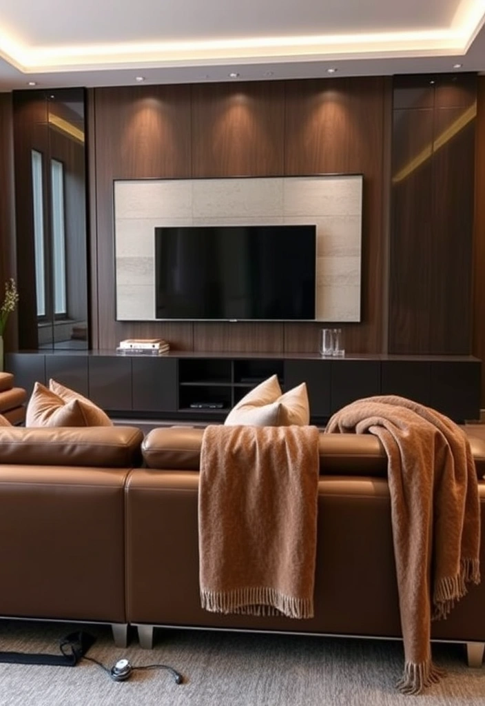 27 Modern TV Room Ideas That'll Transform Your Viewing Experience Forever! - 14. Luxurious Leather