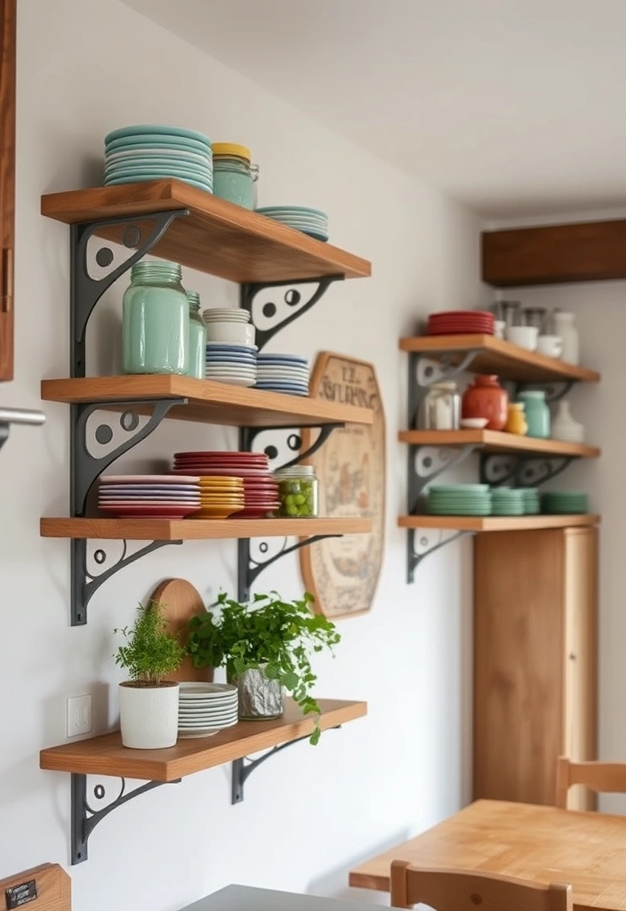 25 Farmhouse Kitchen Ideas to Add Rustic Charm in Modern Spaces - 1. Rustic Open Shelving