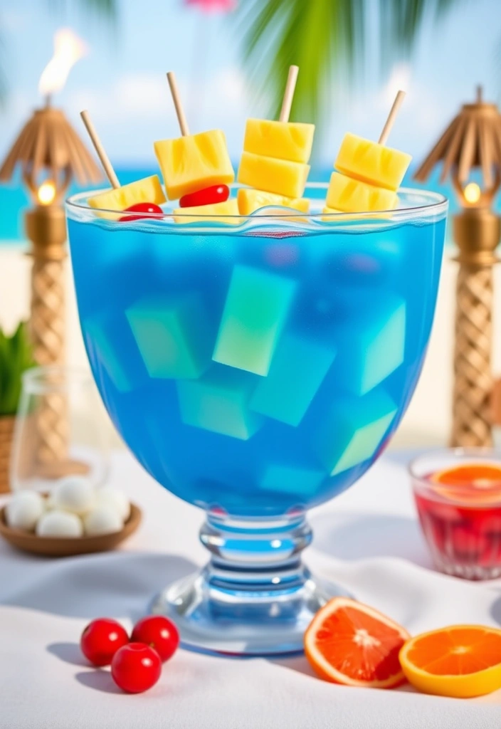 23 Mind-Blowing Punch Recipes That Will Make Your Next Party Legendary! - 10. Blue Hawaiian Punch