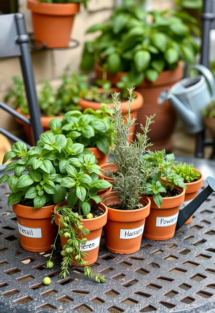 21 Stunning Outdoor Potted Plants Ideas That Will Transform Your Space! - 5. Herb Garden Pots