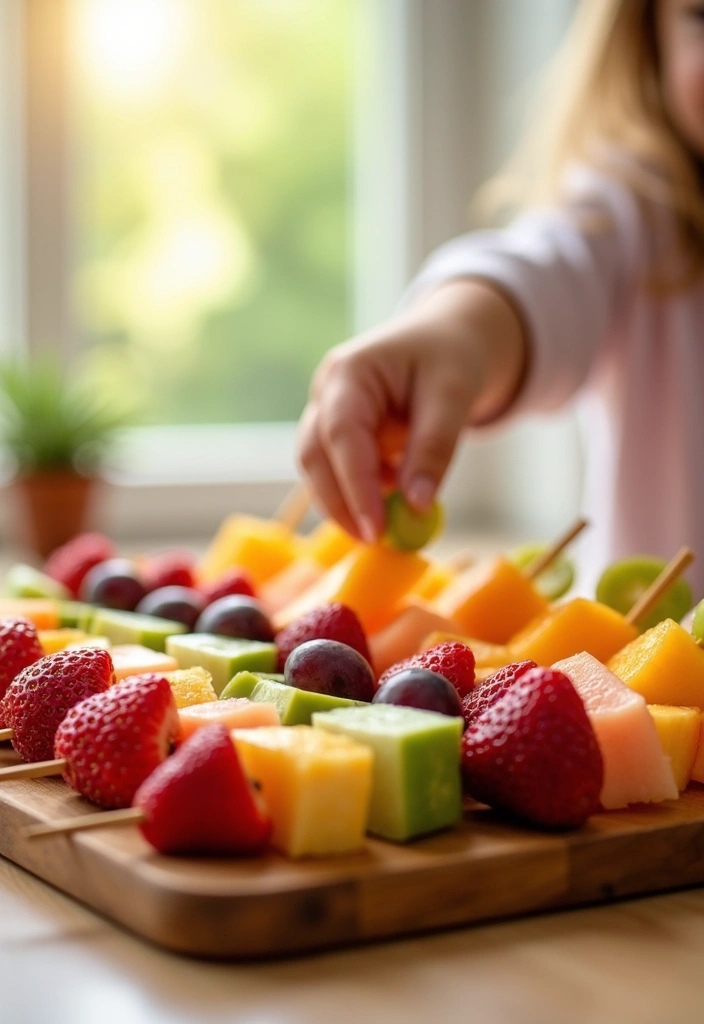 25 Easy Cooking Recipes That Kids Can Make (Fun for the Whole Family!) - 1. Fruit Kabobs