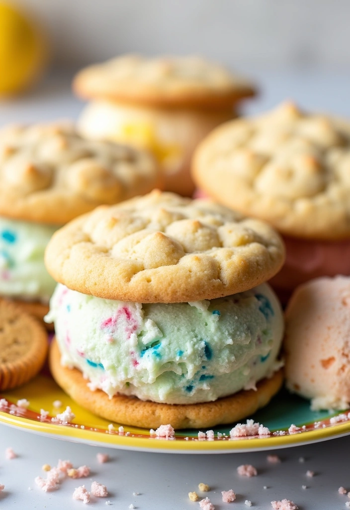 23 Lemon Sugar Cookie Recipes That Will Make You Swoon (You Won't Believe #15!) - 7. Lemon Sugar Cookie Ice Cream Sandwiches