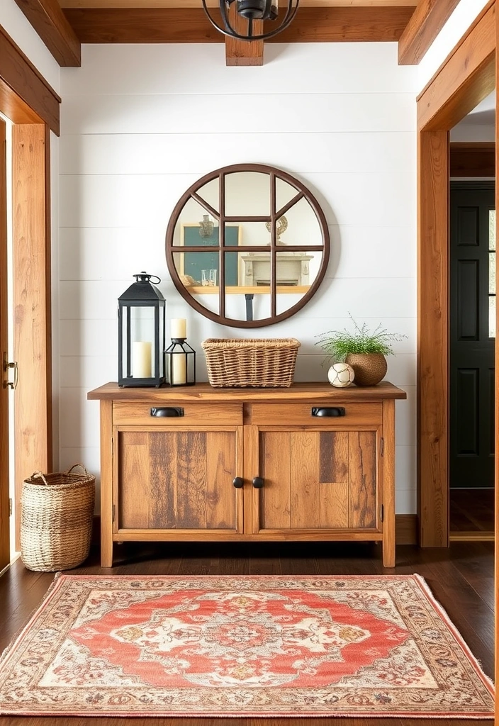 21 Stunning Entryway Ideas That Will Leave Your Guests in Awe! - 4. Rustic Retreat