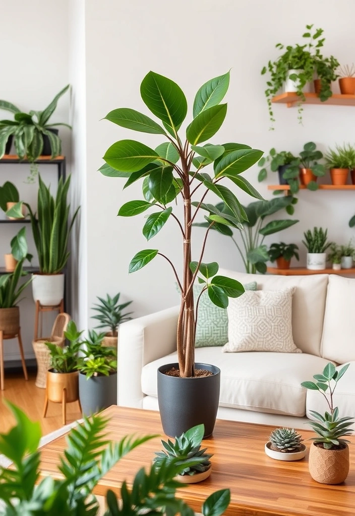 23 Earthy Modern Living Room Ideas That'll Make You Feel Right at Home! - 4. Lush Indoor Plants