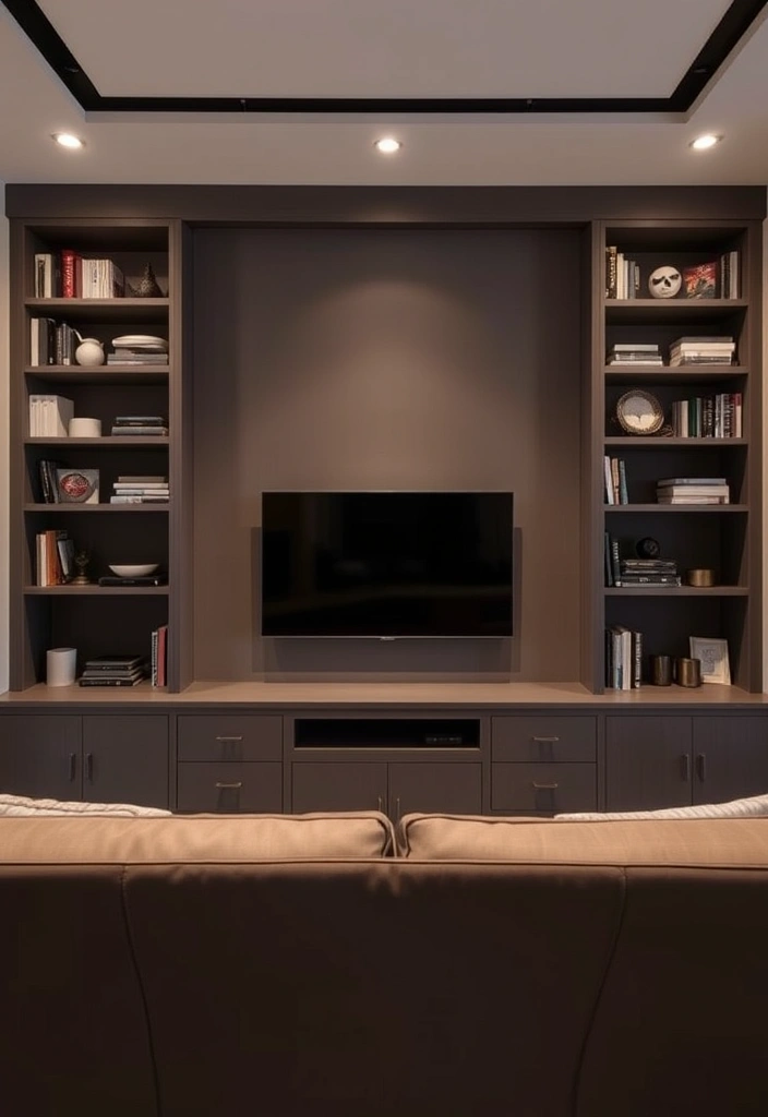 27 Modern TV Room Ideas That'll Transform Your Viewing Experience Forever! - 15. Built-In Bliss