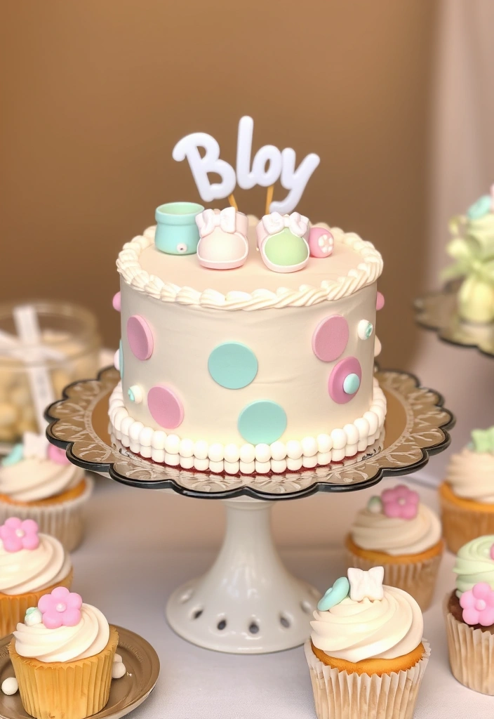 22 Couples Baby Shower Cute Ideas That'll Make You Say 'Aww!' - 21. Sweet Baby Shower Cake