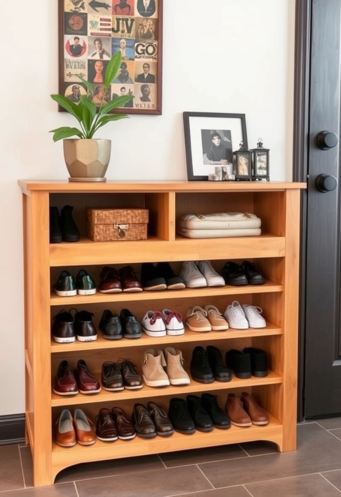 20 DIY Entryway Decor Ideas That Will Wow Your Guests! - 12. DIY Shoe Rack