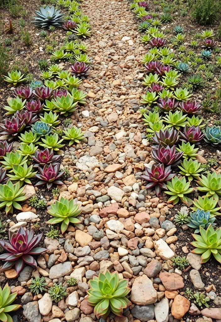 28 Cheap Walkway Ideas DIY That Will Transform Your Garden on a Budget! - 15. Succulent Walkway