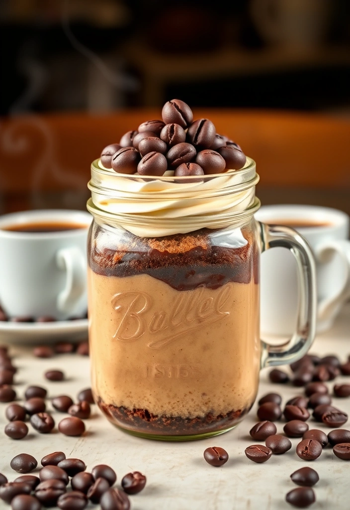 20 Easy Mason Jar Cupcake Ideas That'll Impress Your Guests (You Won't Believe #7!) - 12. Coffee Lovers’ Delight