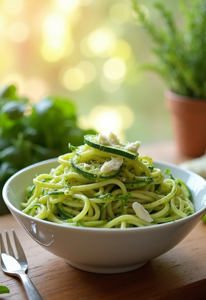 22 Dinner Ideas for Picky Eaters That Even Your Fussiest Kids Will Love! - 14. Zucchini Noodles with Pesto