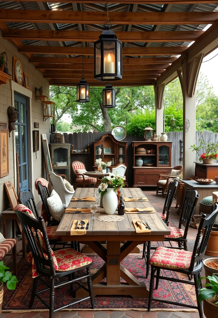 22 Covered Outdoor Patio Ideas That Will Make You Want to Live Outside! - 14. Vintage Charm