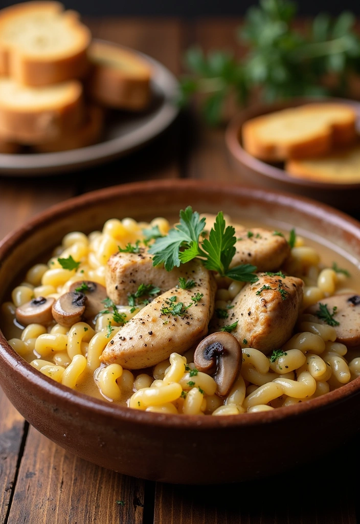 24 One Pot Chicken Orzo Recipes That Will Make You Fall in Love with Dinner! - 14. Chicken Orzo with Mushrooms