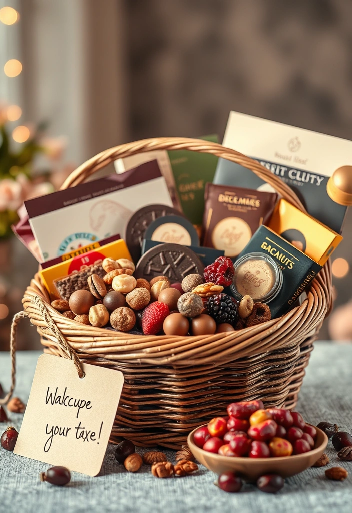 23 Affordable Unique Hostess Gift Ideas That Will Impress Everyone! - 11. Gourmet Snack Basket