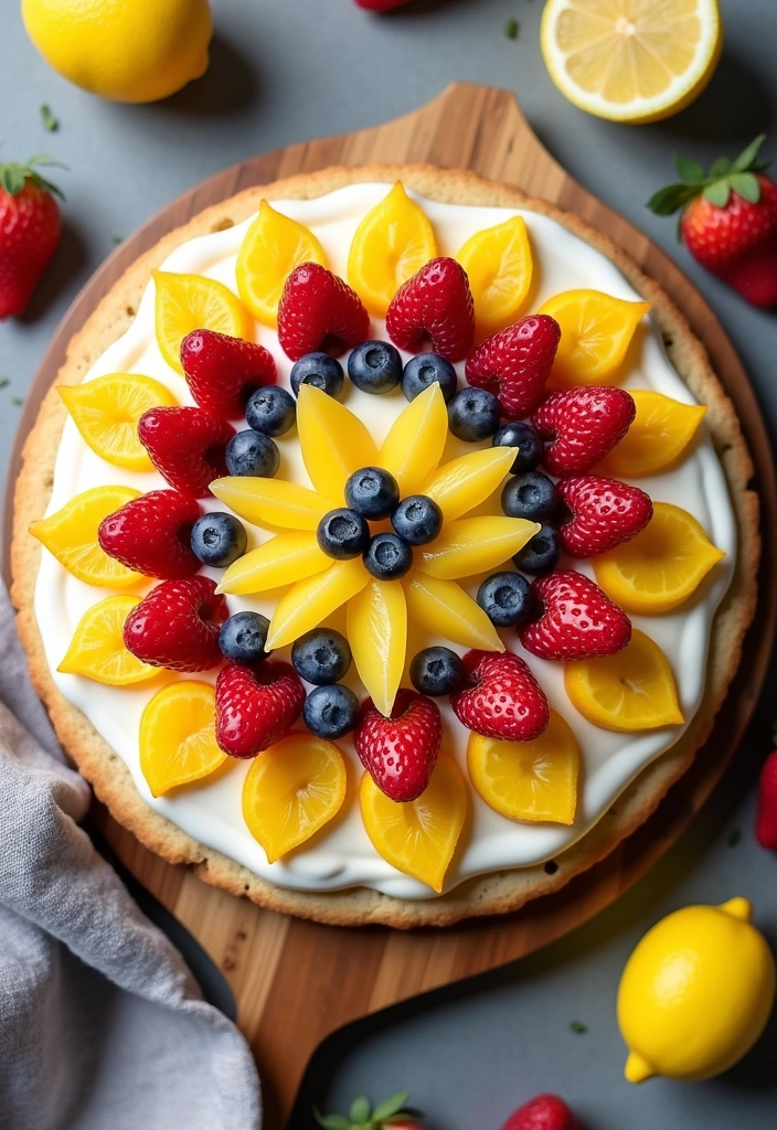 23 Lemon Sugar Cookie Recipes That Will Make You Swoon (You Won't Believe #15!) - 14. Lemon Sugar Cookie Fruit Pizza