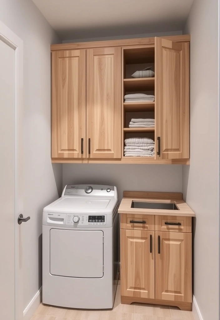 20 Laundry Room Cabinet Ideas That'll Make You Want to Do Laundry! - 5. Stackable Cabinets