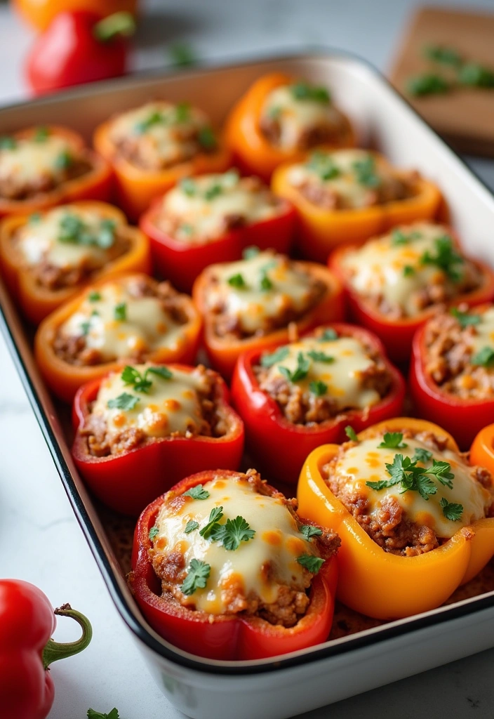 26 Mouthwatering Dinner Ideas with Hamburger Meat That You’ll Crave Tonight! - 8. Stuffed Peppers