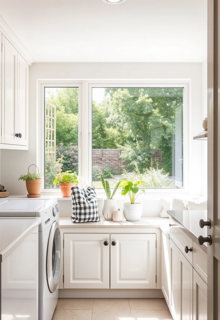 20 Laundry Room Cabinet Ideas That'll Make You Want to Do Laundry! - 8. Laundry Room with a View