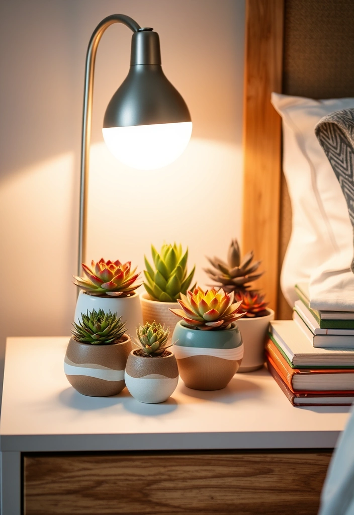 21 Plants in Bedroom Ideas That Will Transform Your Space into a Lush Oasis! - 2. Cozy Bedside Succulents