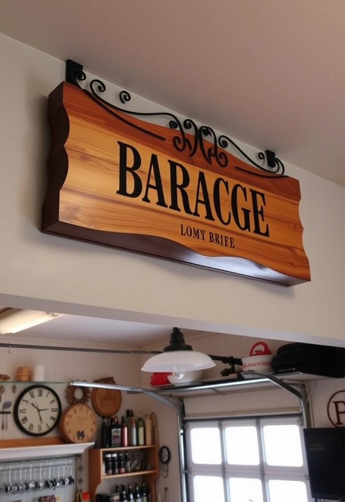 27 Budget Garage Man Cave Ideas That Will Transform Your Space on a Dime! - 14. Personalized Signage