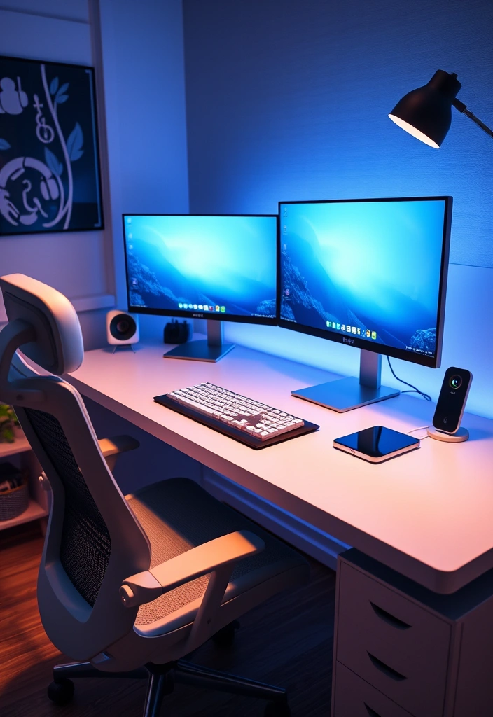 28 Stunning Home Office Ideas That'll Make You Want to Work from Home Forever! - 6. Tech-Savvy Setup