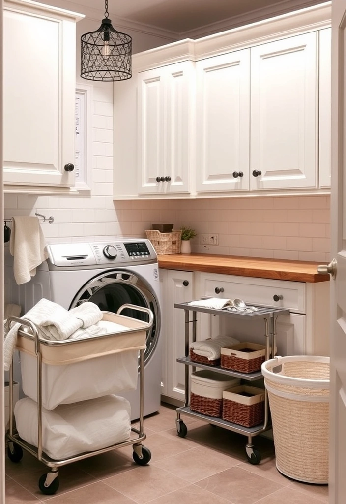 27 Mudroom Laundry Room Ideas That Will Transform Your Space (You Won't Believe #15!) - 3. Chic Laundry Room Folding Station