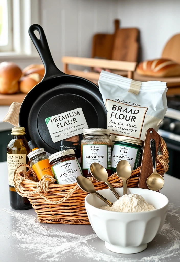 29 Cast Iron Skillet Gift Basket Ideas That'll Impress Every Cook! - 3. Baking Bliss Basket