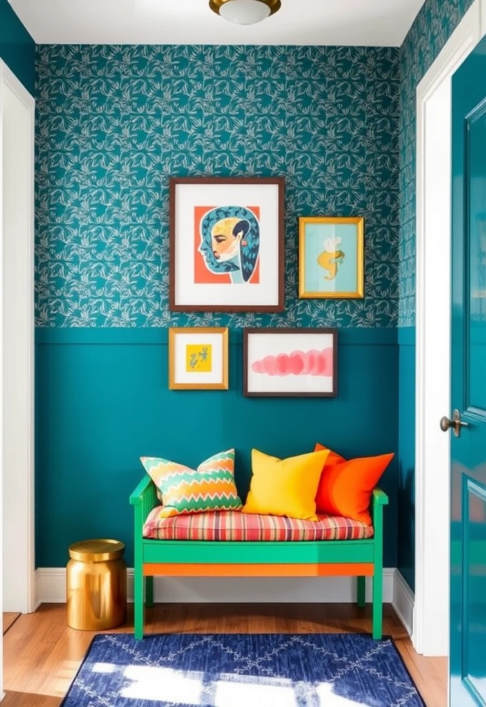 21 Stunning Entryway Ideas That Will Leave Your Guests in Awe! - 3. Bold and Colorful