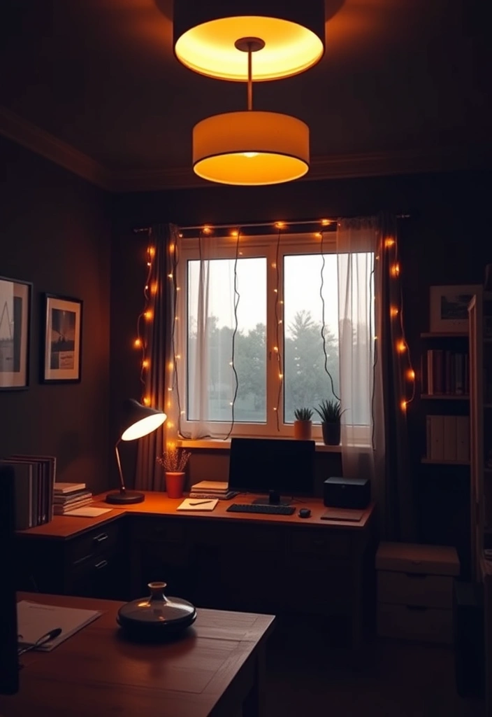 26 Stunning Moody Home Office Inspirations That Will Transform Your Workspace! - 12. Soft Lighting