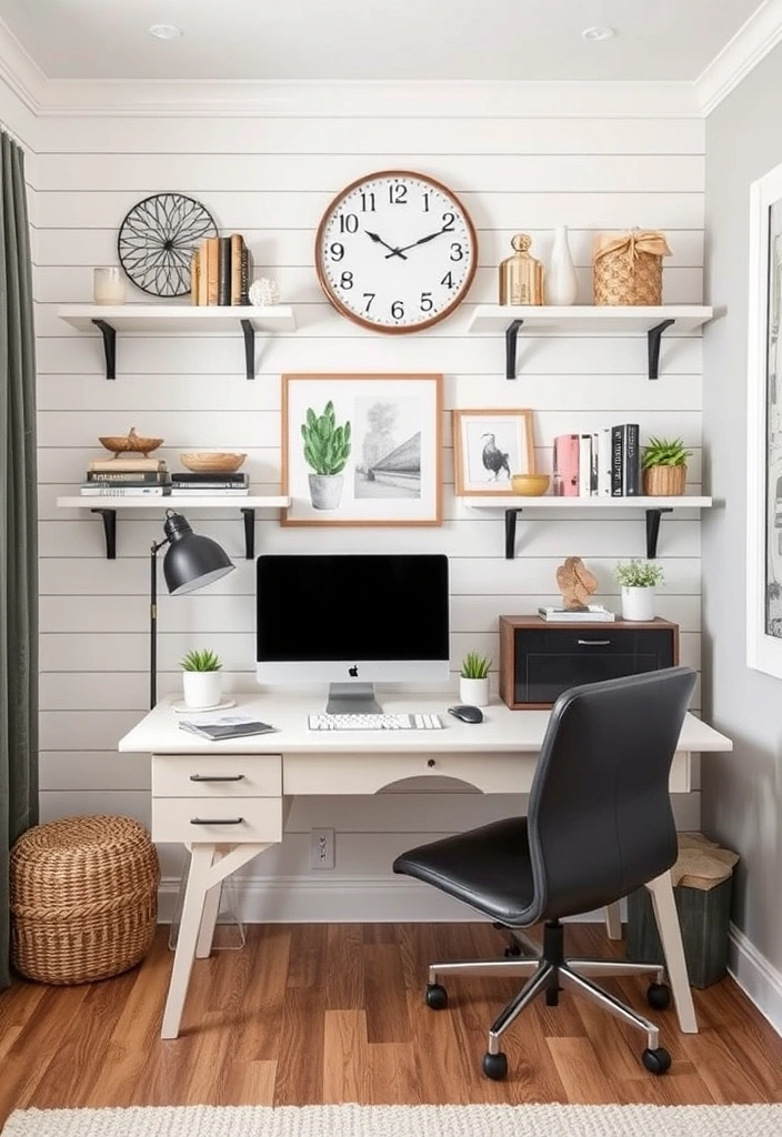 28 Stunning Farmhouse Shiplap Wall Ideas That Will Transform Your Space! - 17. Shiplap in Home Offices