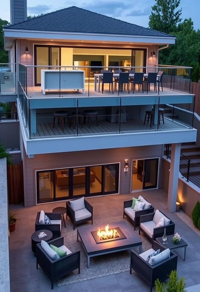 20 Two-Level Deck Ideas That Will Transform Your Backyard Into a Dream Retreat! - 2. Modern Minimalism