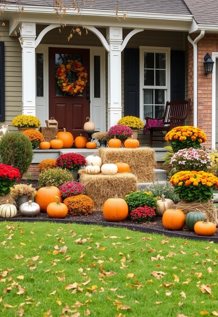 27 Stunning Front Yard Landscaping Ideas That'll Transform Your Home Into a Neighborhood Showstopper! - 8. Seasonal Decor