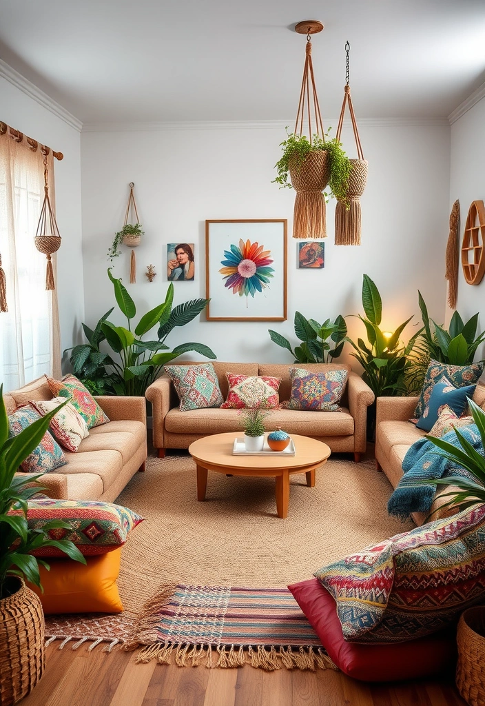 28 Vibrant Living Room Styles That Will Ignite Your Creativity! - 1. Bohemian Bliss