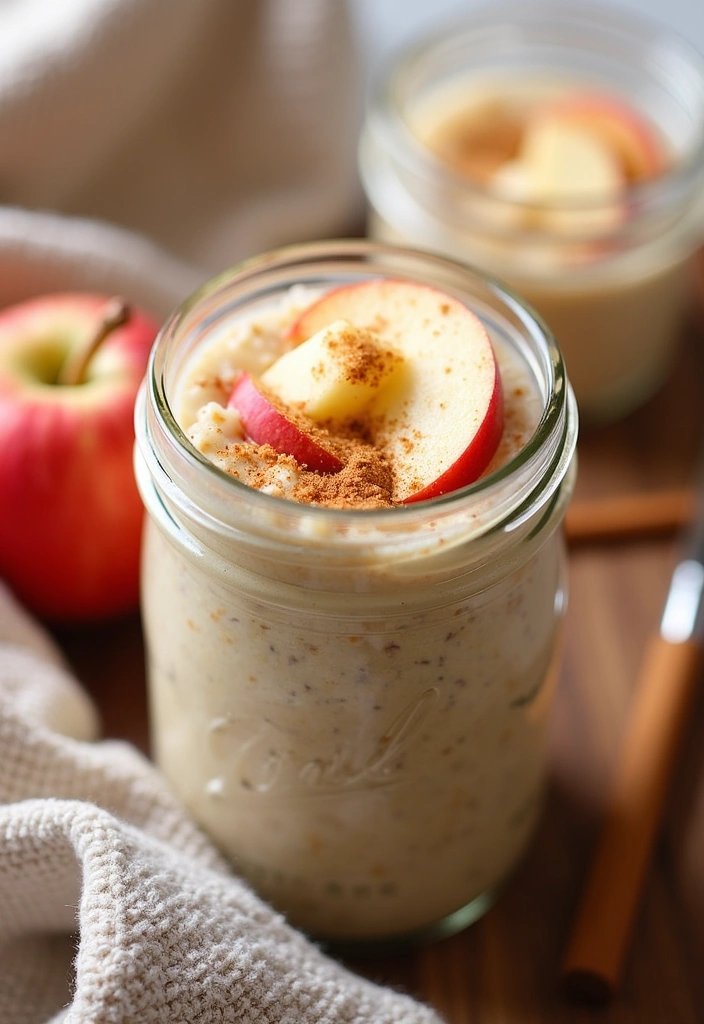 23 Mason Jar Meal Prep Ideas That’ll Simplify Your Week and Wow Your Taste Buds! - 7. Apple Cinnamon Overnight Oats