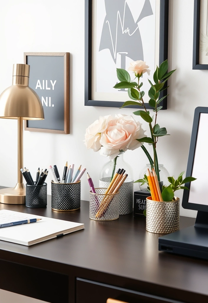 22 Home Office Ideas for Women That Will Transform Your Workday! - 20. Multi-Functional Accessories