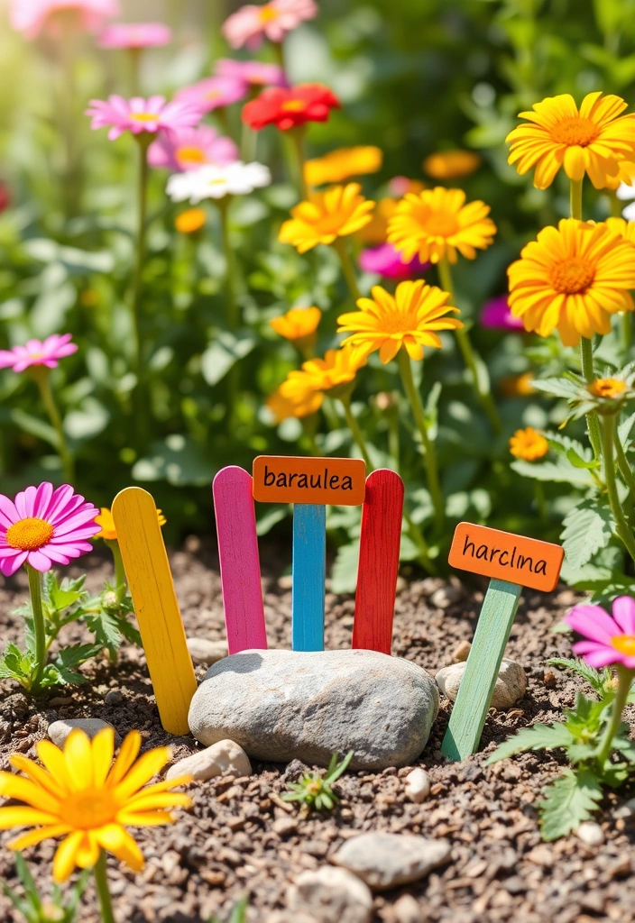 24 Easy Fathers Day Crafts for Kids That'll Make Him Smile! - 11. DIY Garden Markers