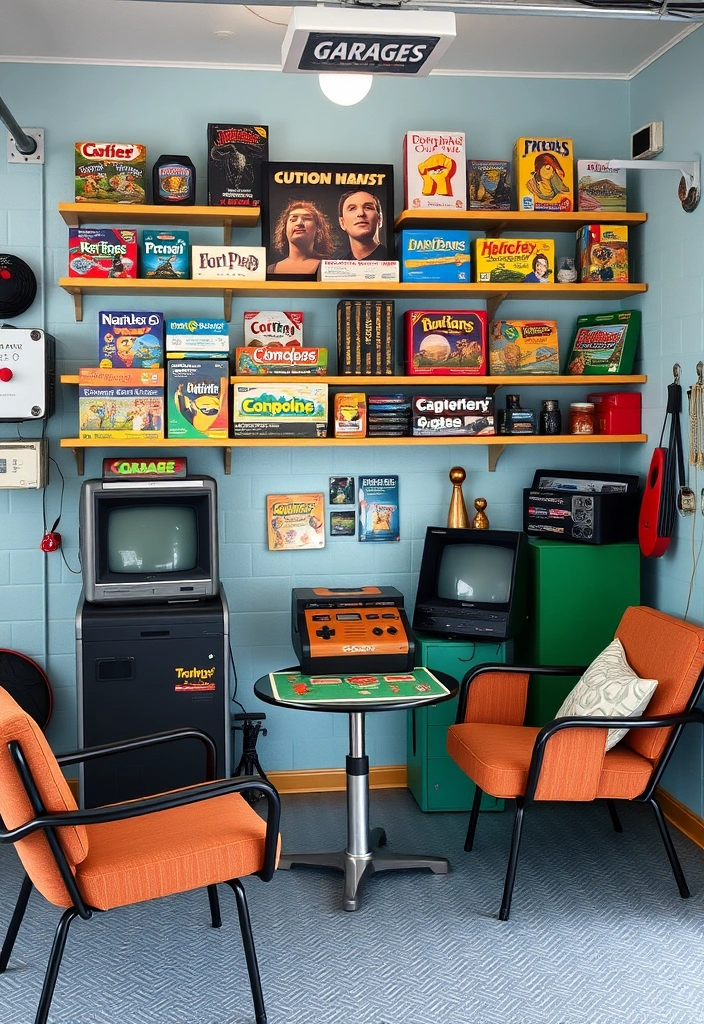 27 Budget Garage Man Cave Ideas That Will Transform Your Space on a Dime! - 2. Vintage Game Corner