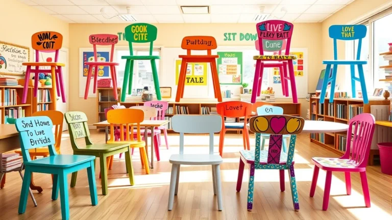 27 Yard Painted DIY Teacher Reading Chairs That Will Transform Any Classroom!